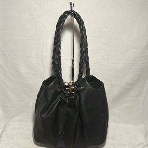 Relic Black Shoulder Bag with Gold Accents